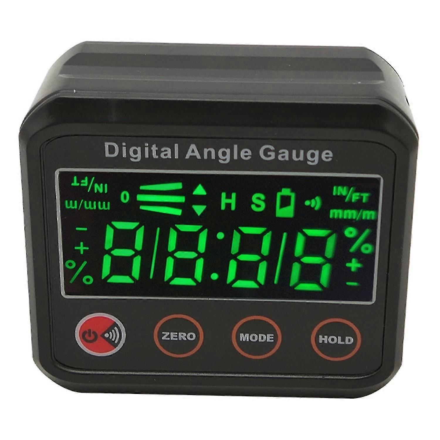 Automatic Flip Clear Font Inverted Reading Buzzing 4 Units Digital Protractor 360 Degree LCD