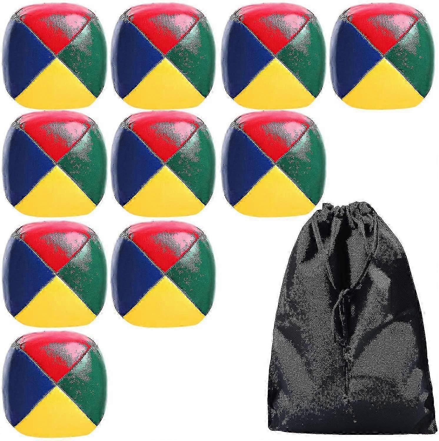 10 Pack Juggling Balls Beginners Juggling Balls Durable And Colorful With A Bag For Juggle Toy Game