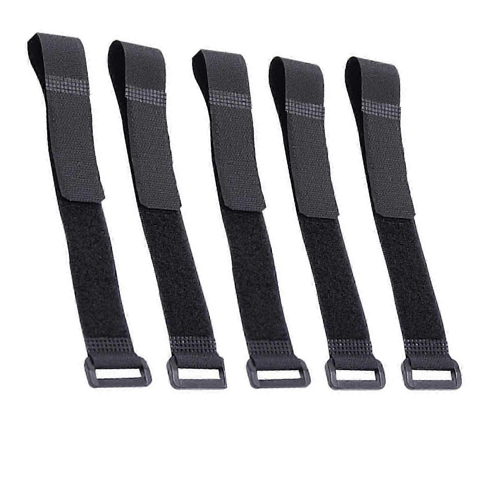 5Pcs Fastener Straps with Hook-Loop Plastic Buckle Strong Adhesion Wear-resistant Multi-use Fixing Accessories Bike Handlebar Straps Cable Wire Straps
