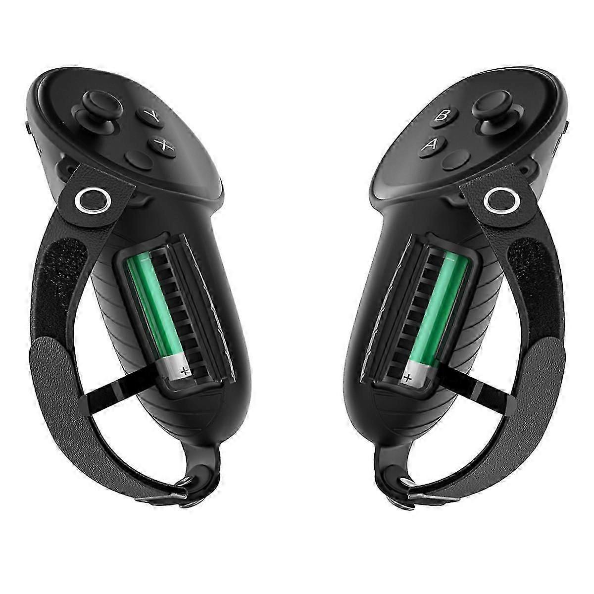 compatible 3 Controller Grips Handle Protector Silicone Protective Cover with Knuckle Strap VR Accessories