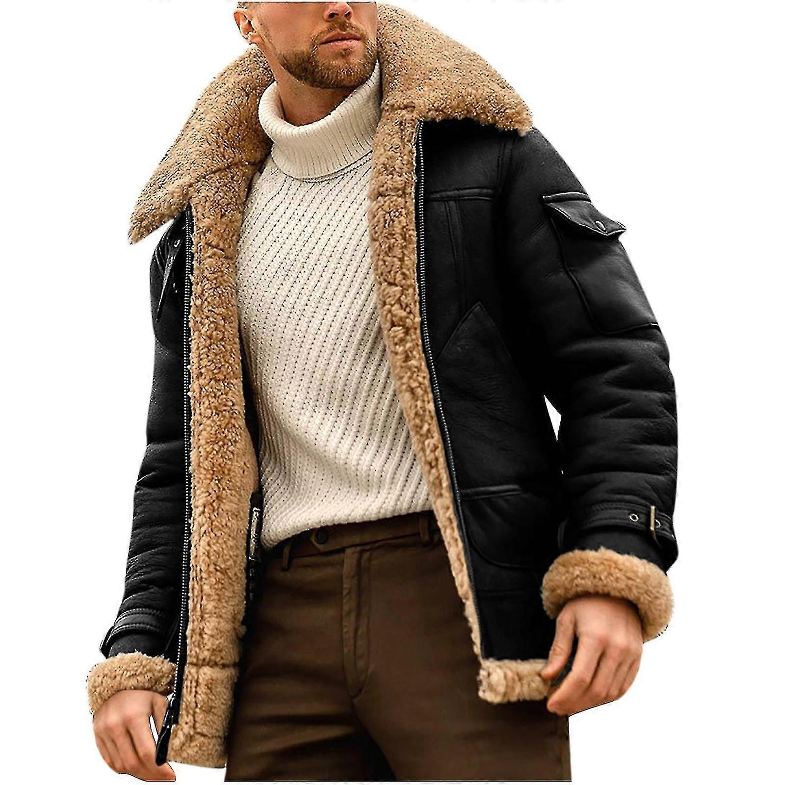 Mens Gentlemen Double Breasted Long Overcoat Trench Coat Outerwear
