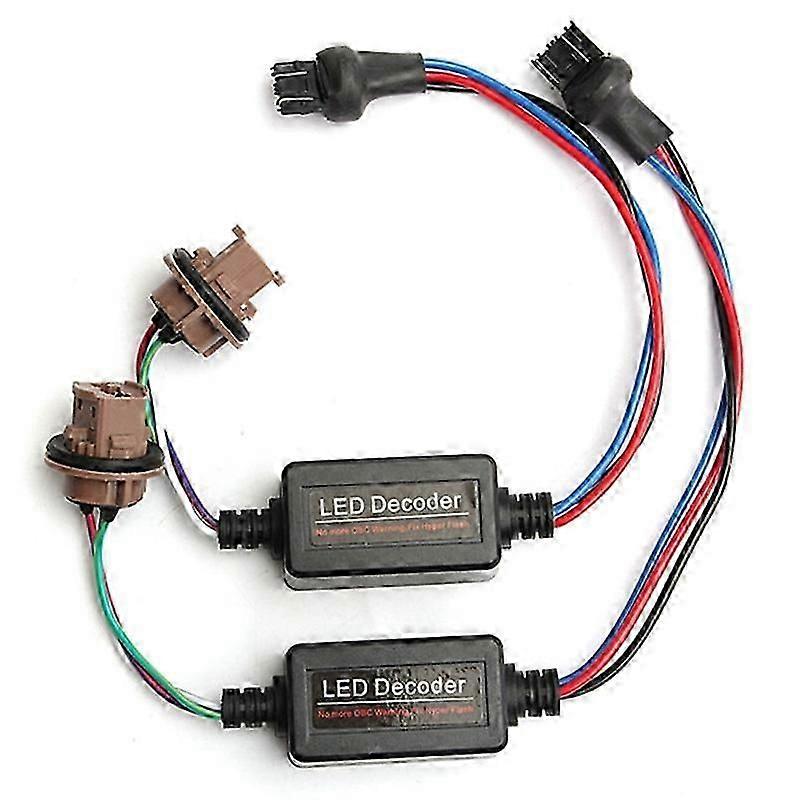 High quality2PCS T20 7443 LED Light Decoder Canbus Warning Error Canceler Load Resistor(65)