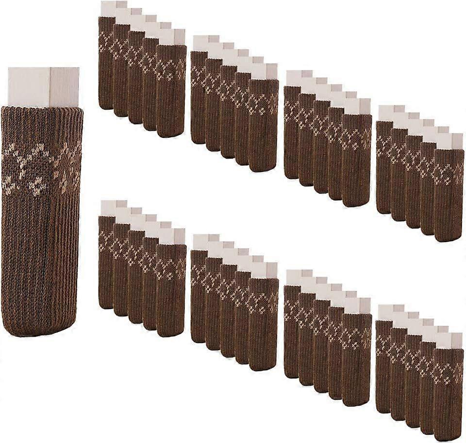 ニットチェアレッグプロテクター、40ピース家具レッグソックス滑り止め、引っかき傷なし、騒音なし家具テーブルフットカバー、伸縮性ニットウールチェアレッグ