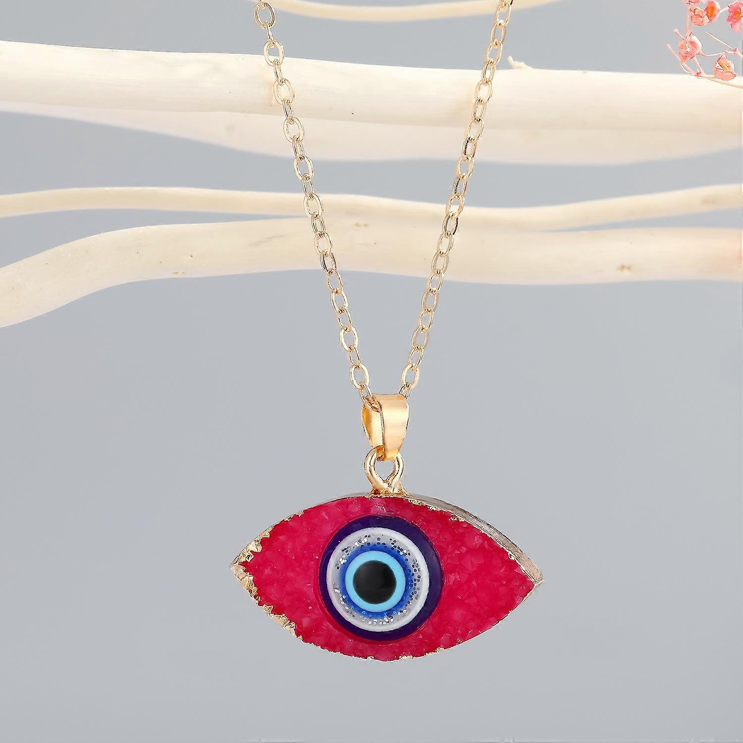 Fashion Color Turkish Devil's Eye Necklace Simple Resin Eye Pendant