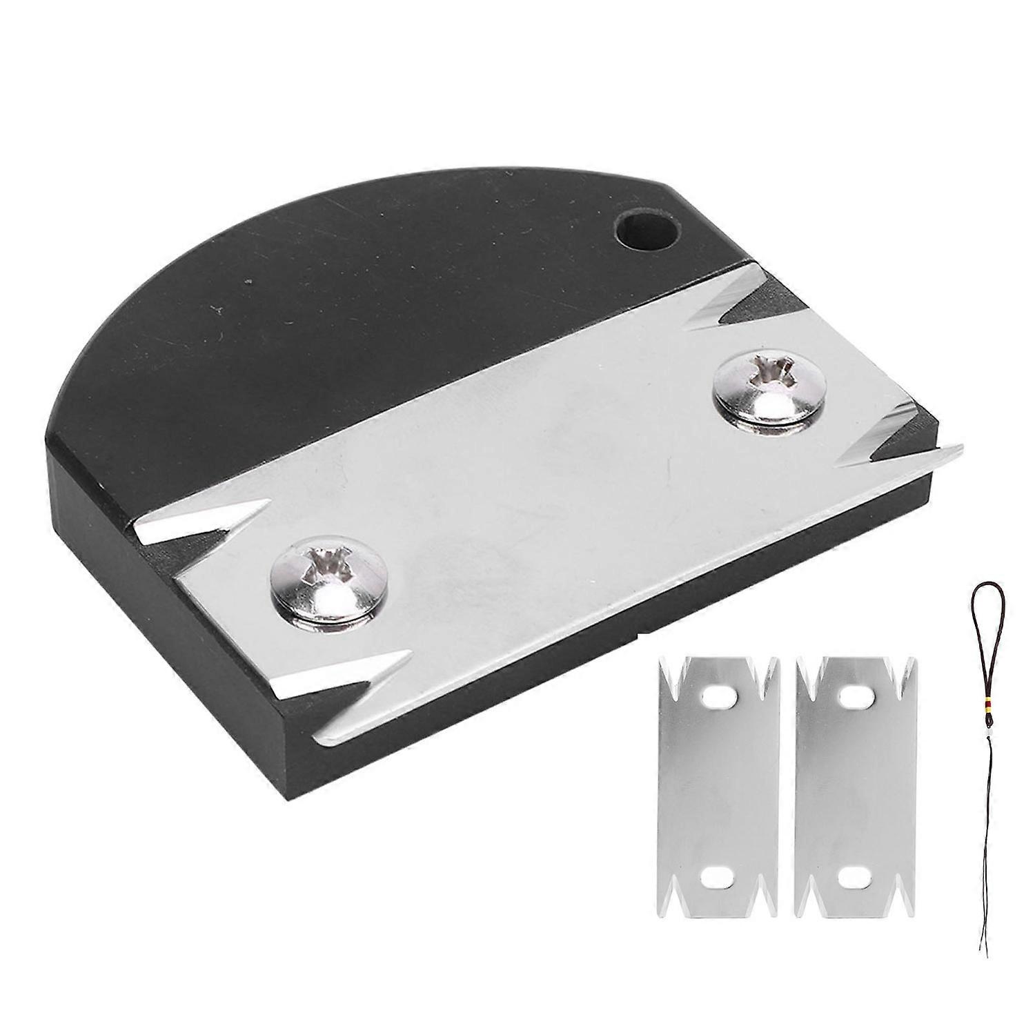 Wood Edges Trimmer with 2 Replacement Heads Curved Handle Burr Banding Planer for Woodworking