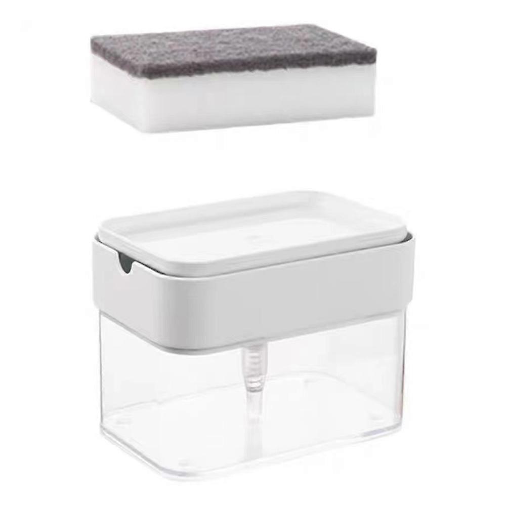 Bestek Zeepdispenser Keuken - Spons Houder Spoelbak Afwasmiddel Dispenser
