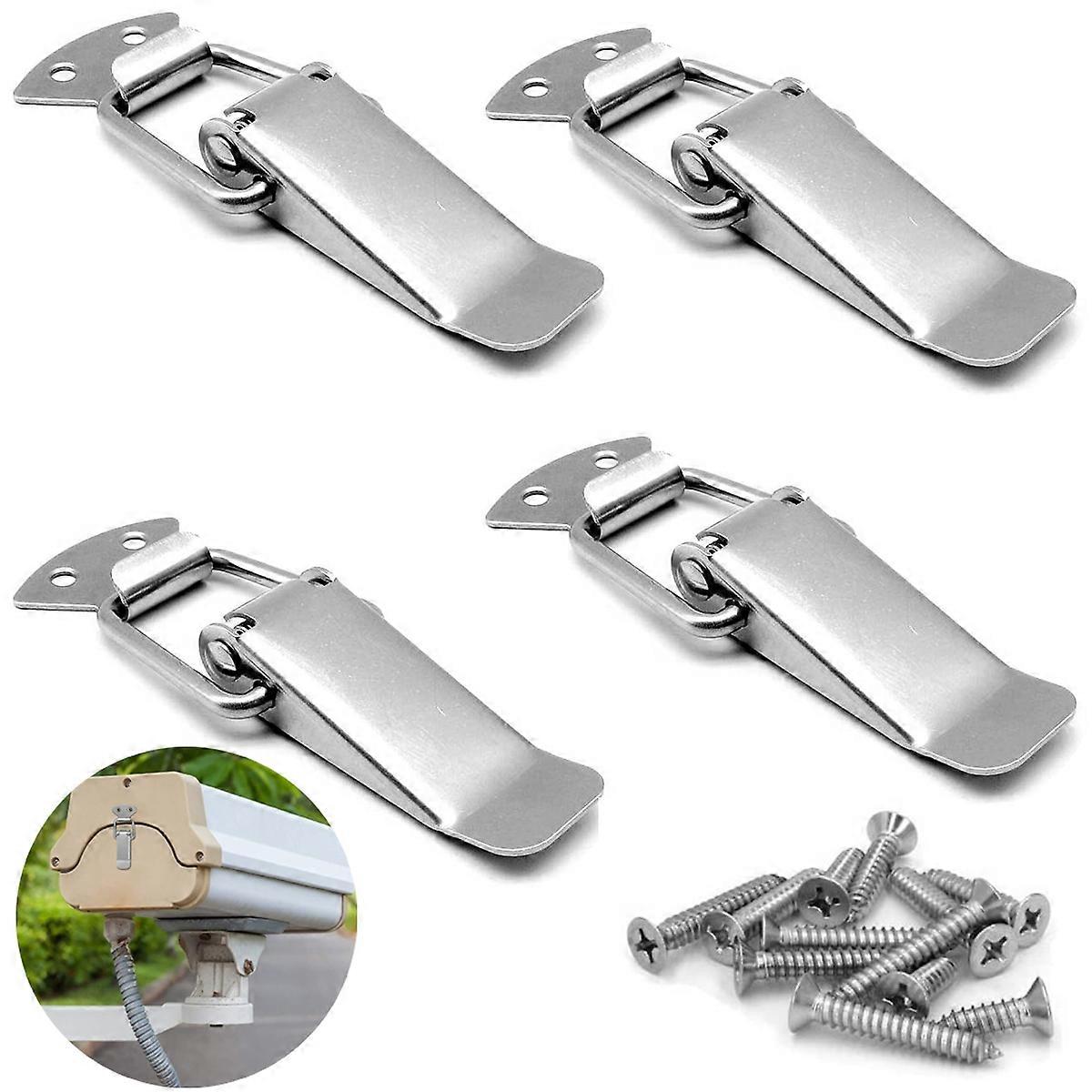Polished Stainless Steel Fastener, 90 Degree Latch With Spring Loaded Convenience, Corrosion Resistant Surface For Durable Performance, Easy