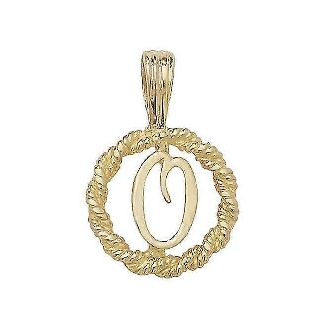 9ct Yellow Gold Rope Initial Pendant PN525/O