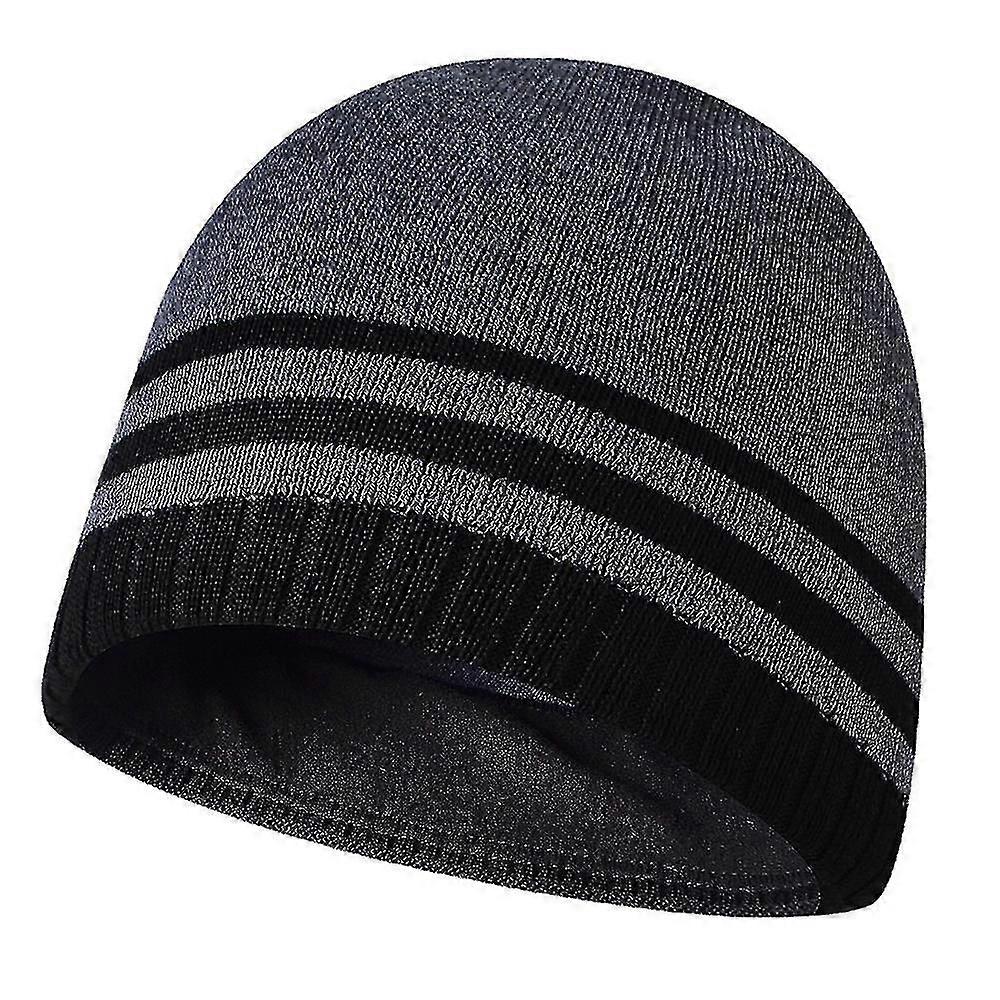 Winter Beanie Hat Warm Knit Cuffed Plain Toboggan Cap