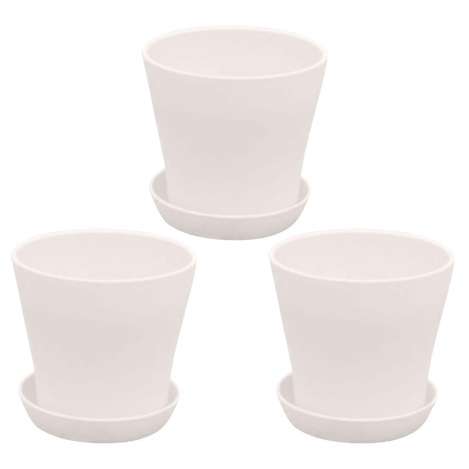 3PC Pot Ouvert PP Résine Balcon Vert Jardinage Taille Haute Long Pot
