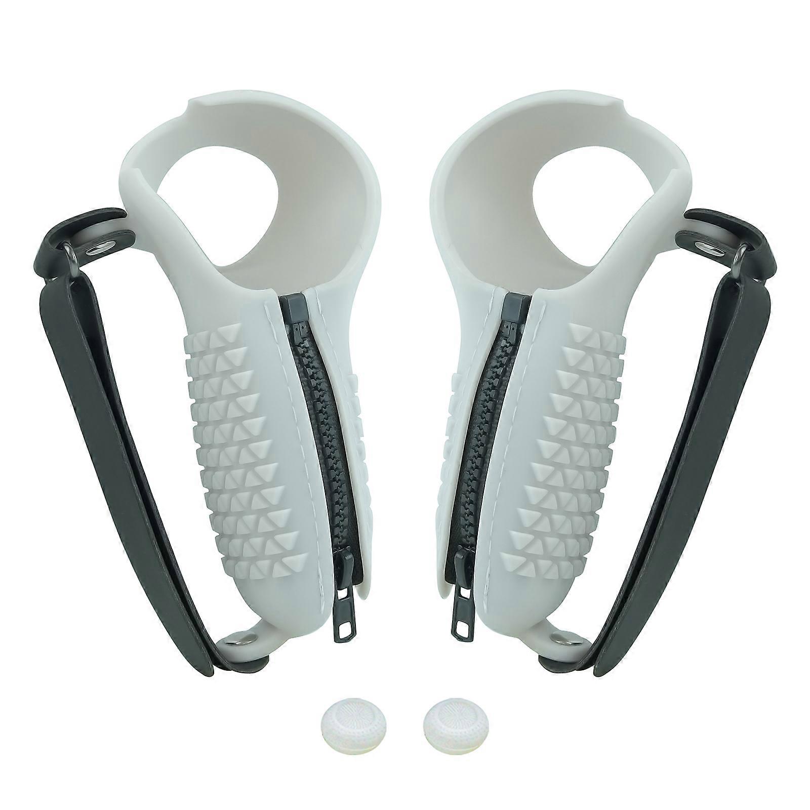 Anti-Throw Controller Shells Grips Rocker Caps for Pico 4 VR Handle Protective Pouch VR Controller Sleeves Lightweight  White