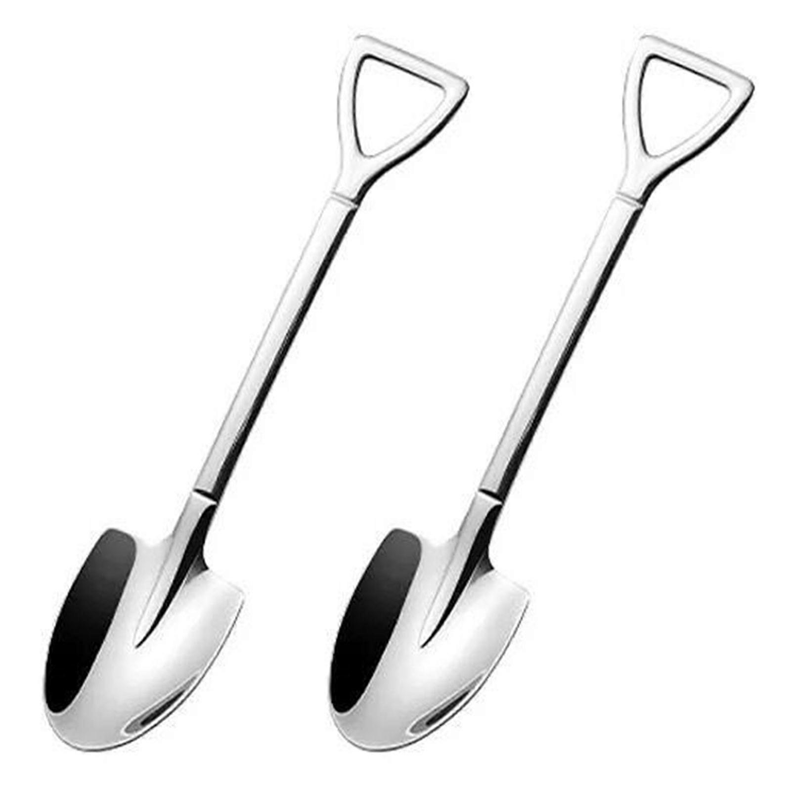 2pcs Iron Shovel Ice Cream Spoon, Creative Tableware Set