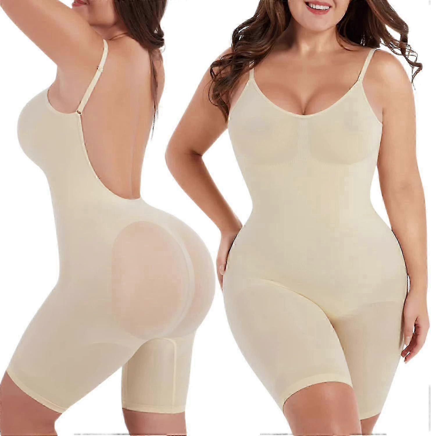 Full Coverage Seamless Bodysuits - Women's Tummy Control Thigh Slim Body Shaper