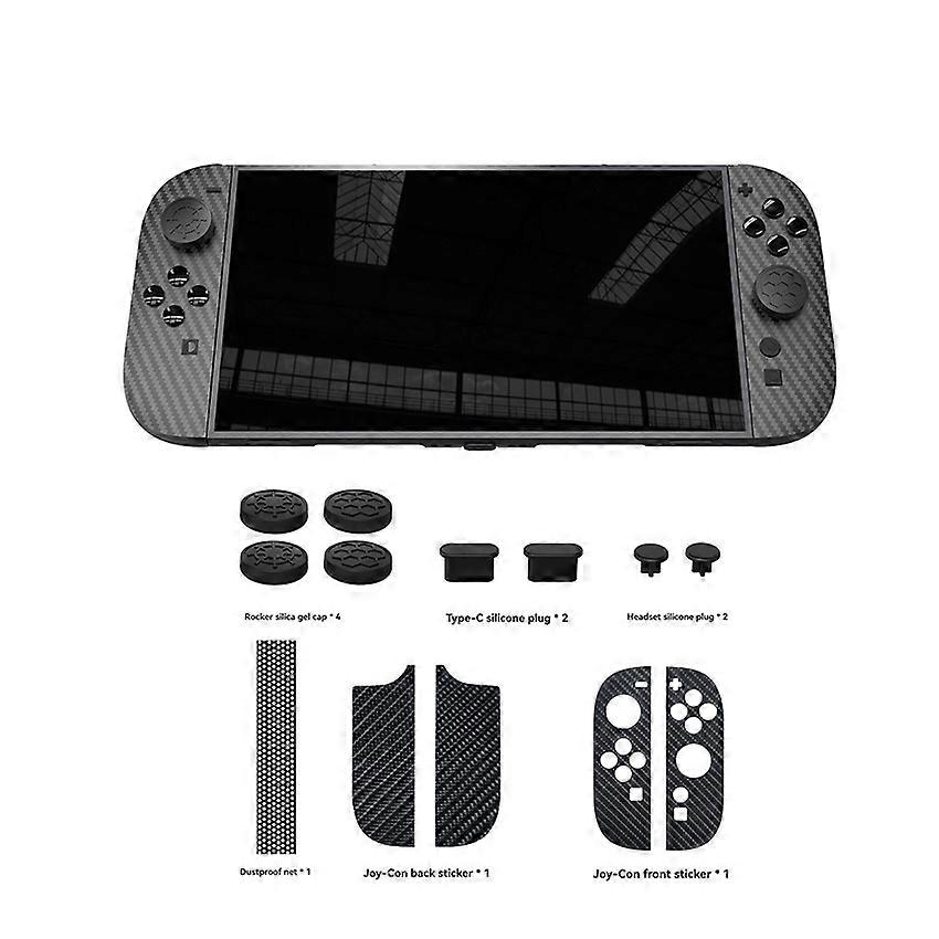 Game Console Protection Kit Dust Plug + Left & Right Grip Stickers + Silicone Rocker Cap GP-370 for Switch2