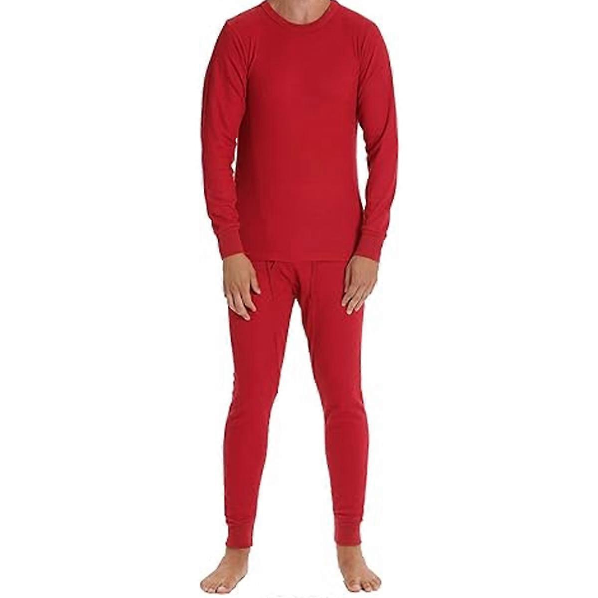 Red XL Thermal Underwear Set for Men
