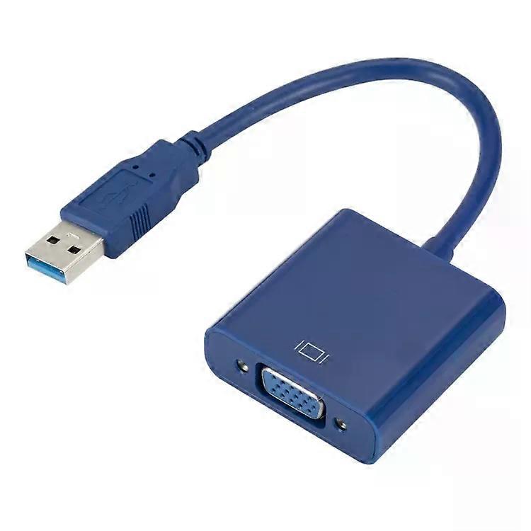 External Graphics Card Converter Cable-USB 3.0 to VGA,1080P Resolution,Blue