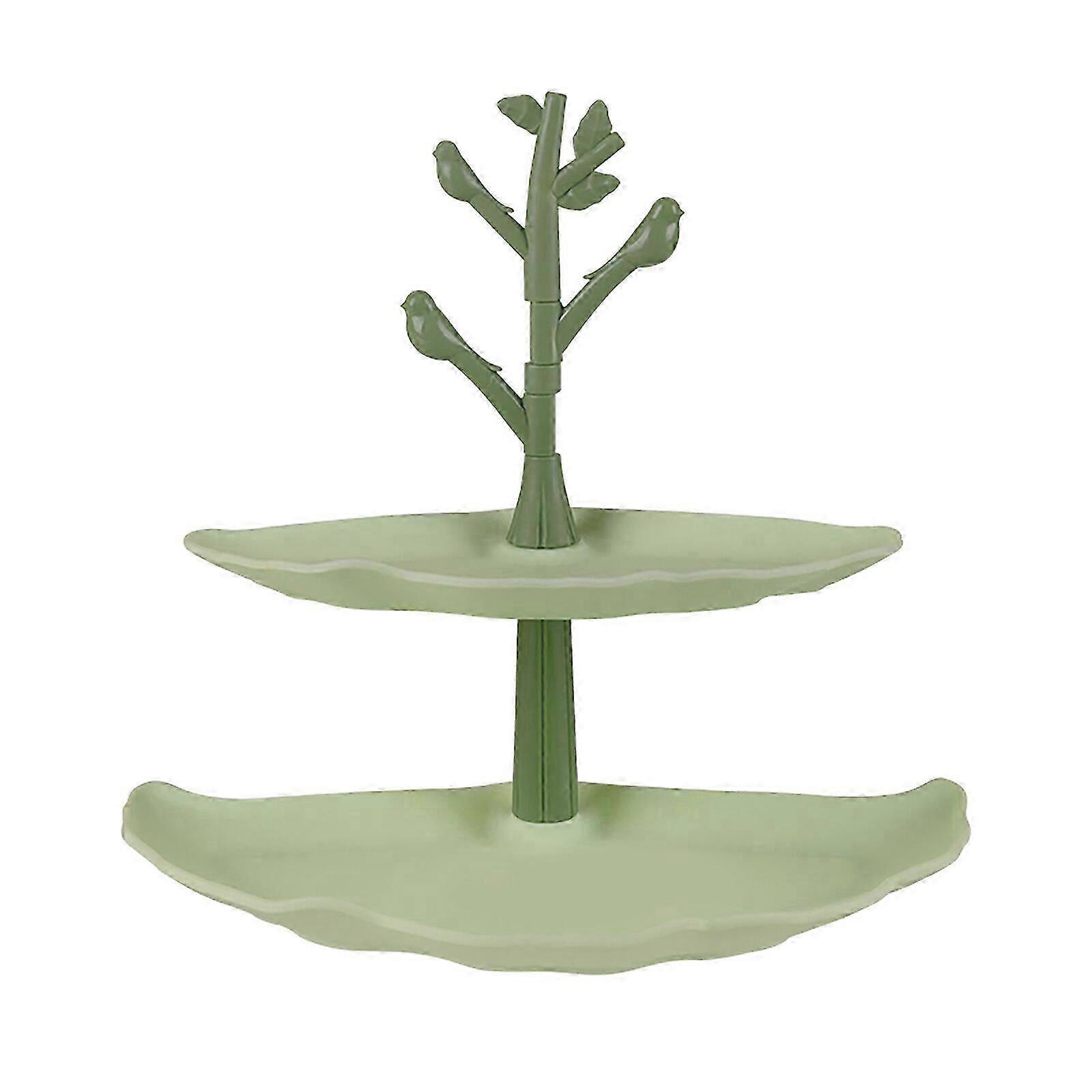 Dobbel tier serveringsbrett - Avtagbart multifunksjonelt dessertdisplaystativ Snackstativ