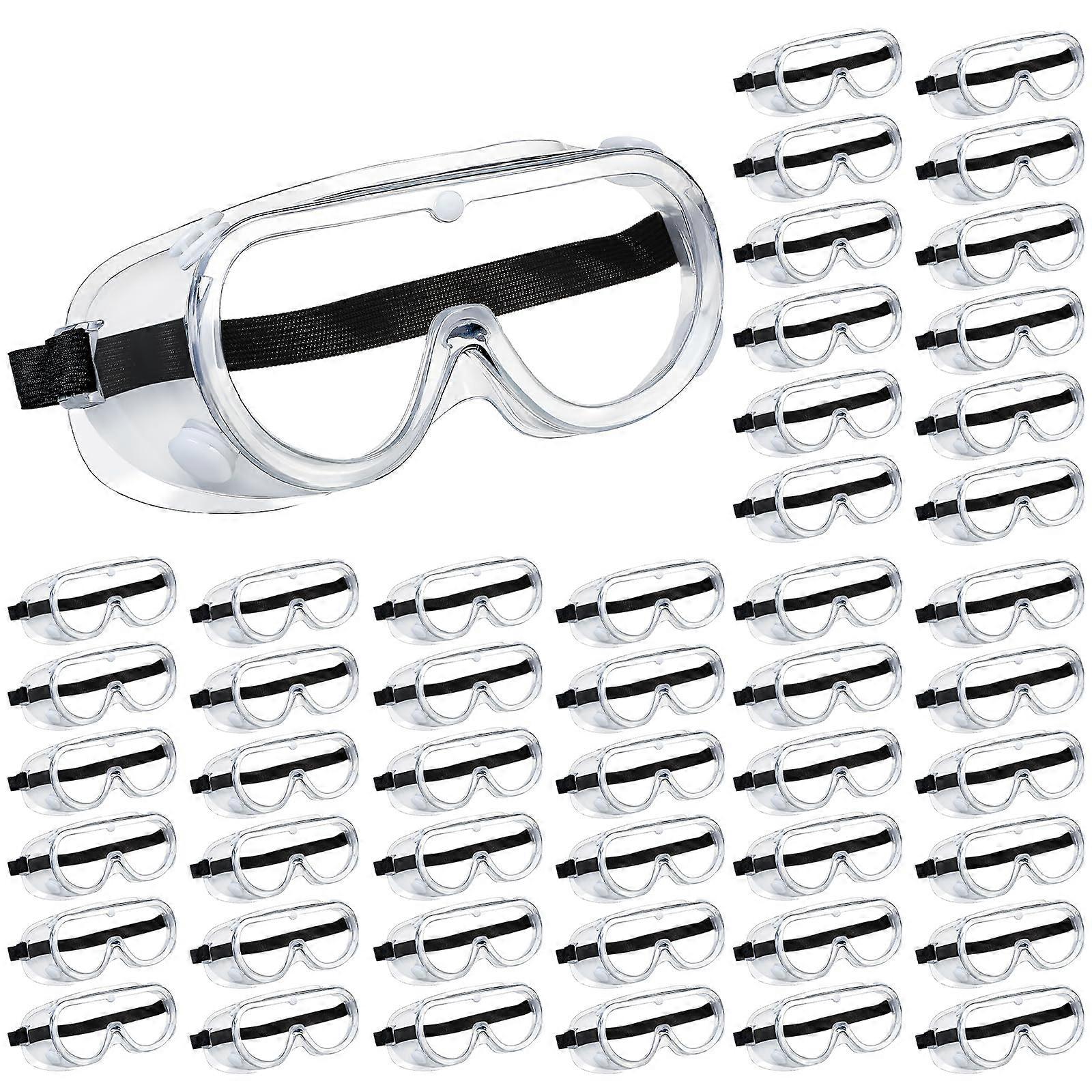 Safety Goggles Anti Fog Lab Goggles Clear Protective Eye Goggles Adjustable Safety Goggles for Chemistry Lab Mowing