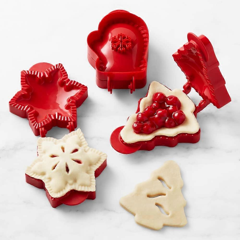 Christmas party cooking materials for mini -pie constructor, snowflake, glove & tree shapes