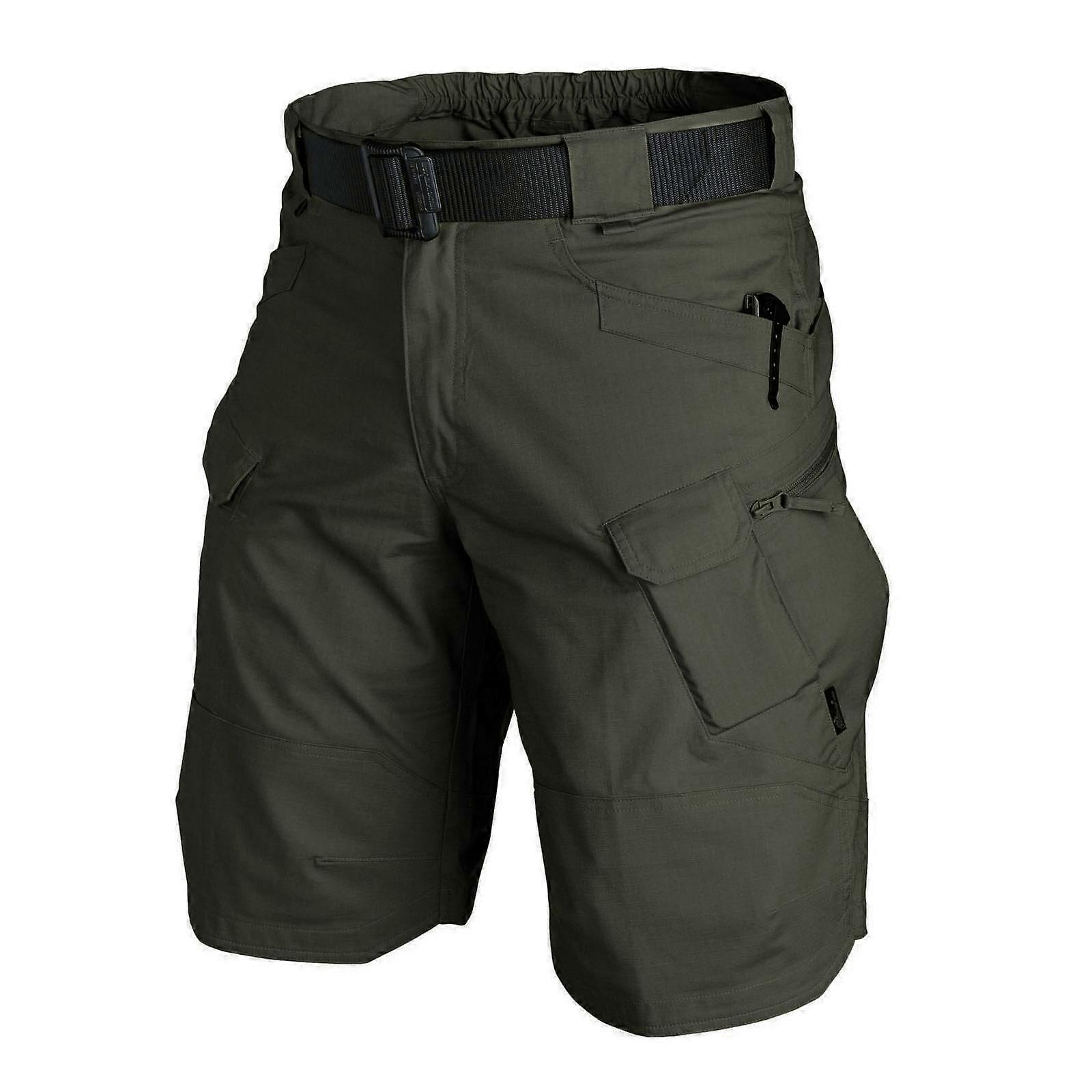 Mens Cargo Shorts Casual Shorts Hiking Shorts Elastic Waist Loose Multiple Pockets Running Joggers Outdoor Mens Shorts  Khaki M
