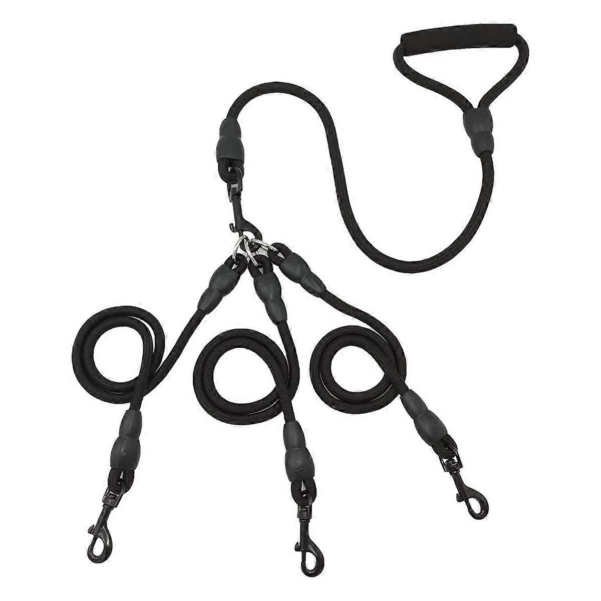 3 Way Dog Leash No Tangle,Detachable 360° Swivel Device,Multiple Dog Leash with Padded Handle,for Walking and Training Three Dog Leash
