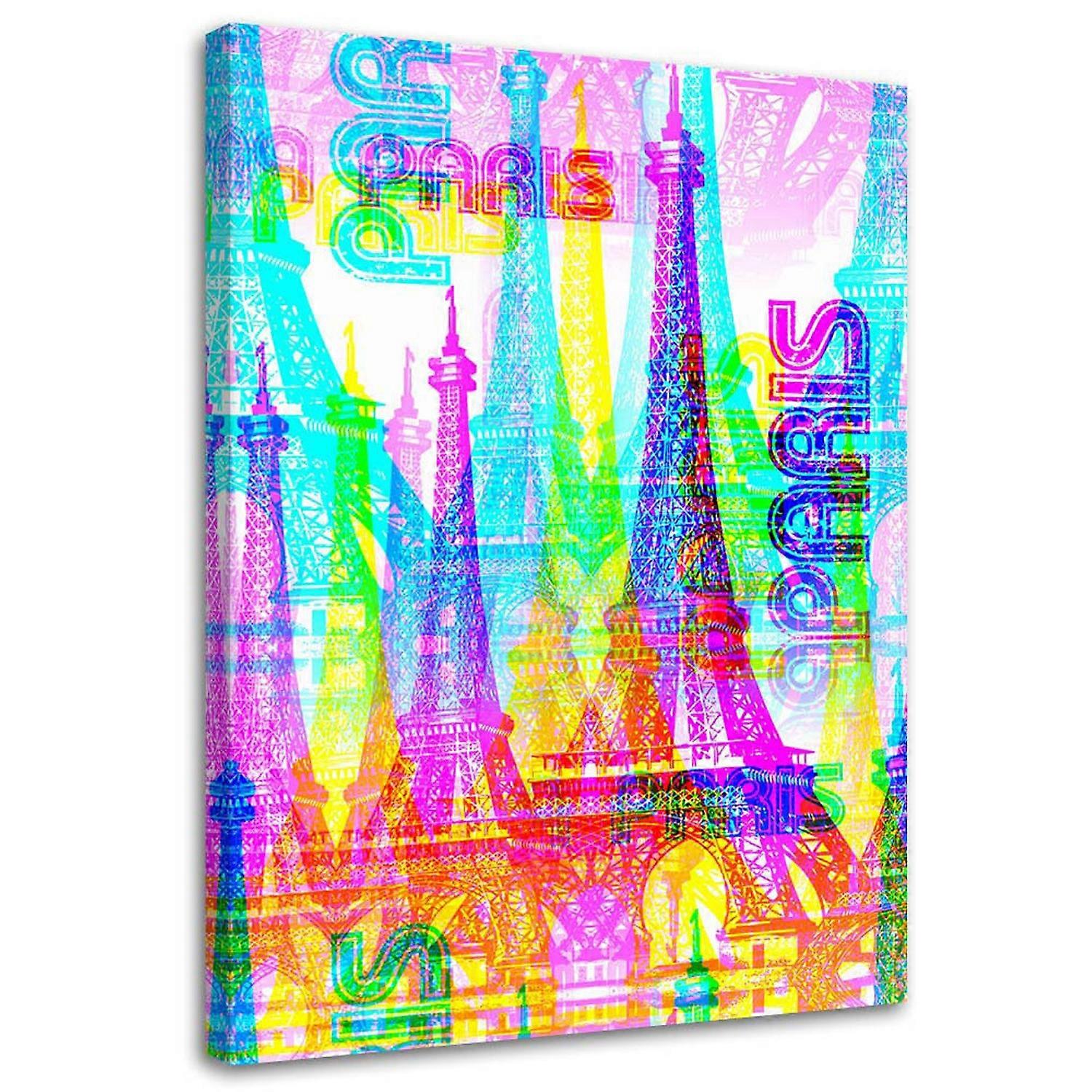 Impression sur toile, Neon Paris - 60x90