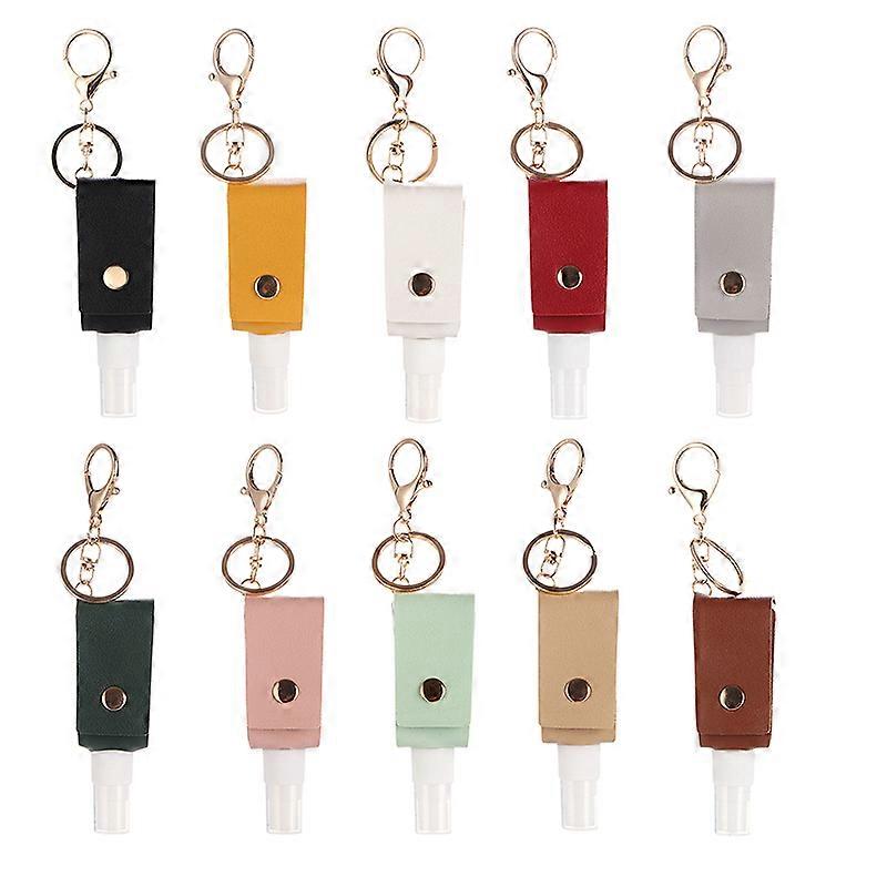 30ml Hand Sanitizer Bottle Mini Hands Hydroalcoholic Gel Bottle PU Leather Keychain Mini Soap Dispenser Reusable Storage Bottle