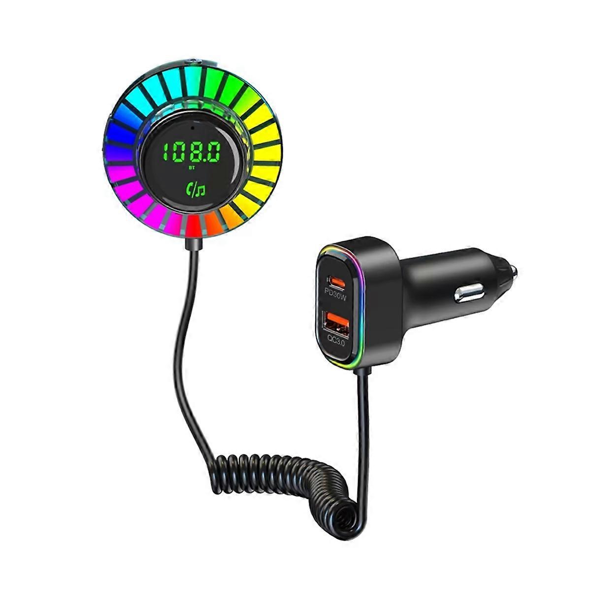 Bluetooth 5.3 FM-Transmitter-Autoadapter, PD30W & QC3.0 Wireless