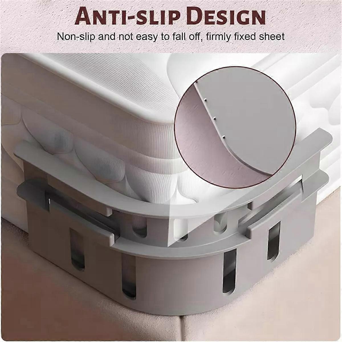 4PCS Bed Sheet Grippers Quilt Cover Fixed Non-Slip Clips,A