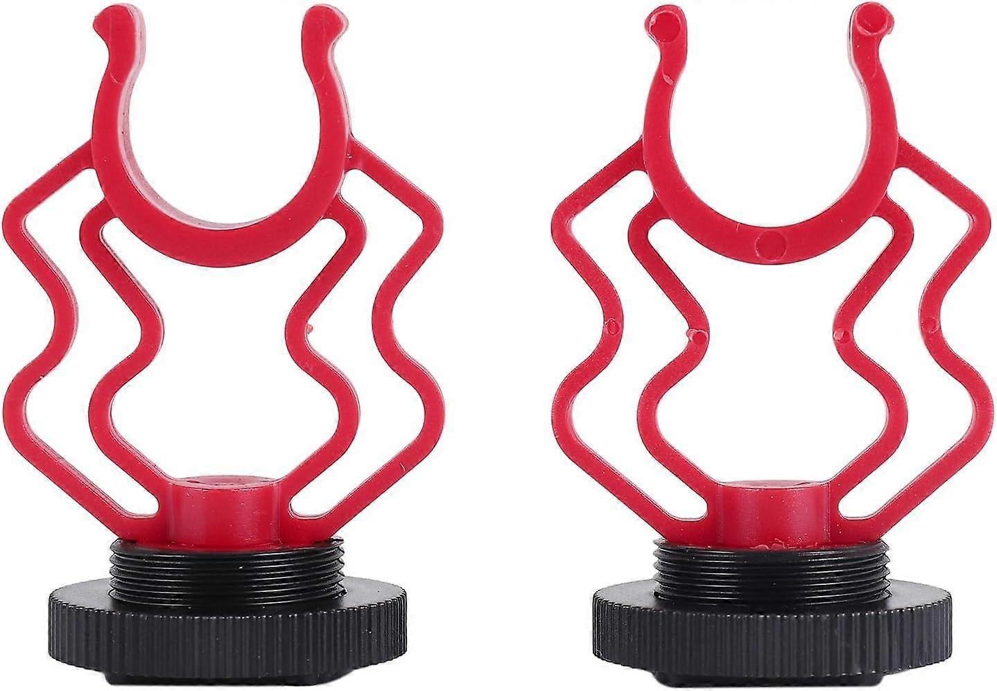 2Pcs Universal Microphone Wavy Shock Mount Adapter Plastic Microphone Stand Holder Replacement for