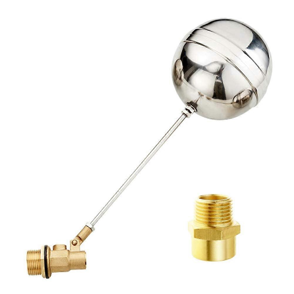 1/2 Inch Thread Float Ball Valve Automatic Water Level Control Switch for Tanks, Durable Float Ballcock Fittings