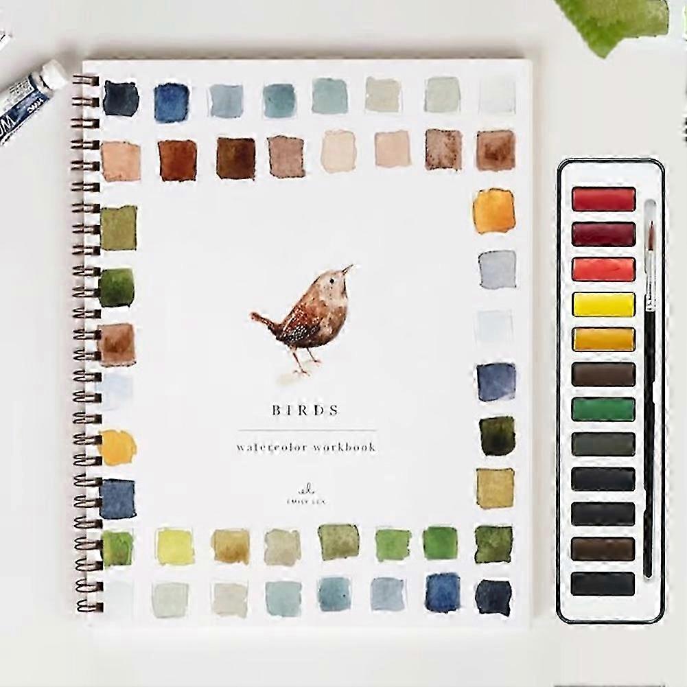 Workbook Flower Watercolor Work Books Simple Painting Projects Watercolor for Beginners to Calm