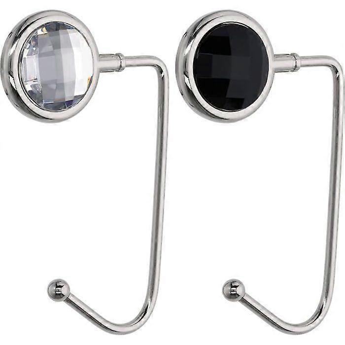 2 Pcs Handbag Hook - Black - Foldable Bag Hook - Bag Holder for Table or Desk - Hanging Handbag and Small Items