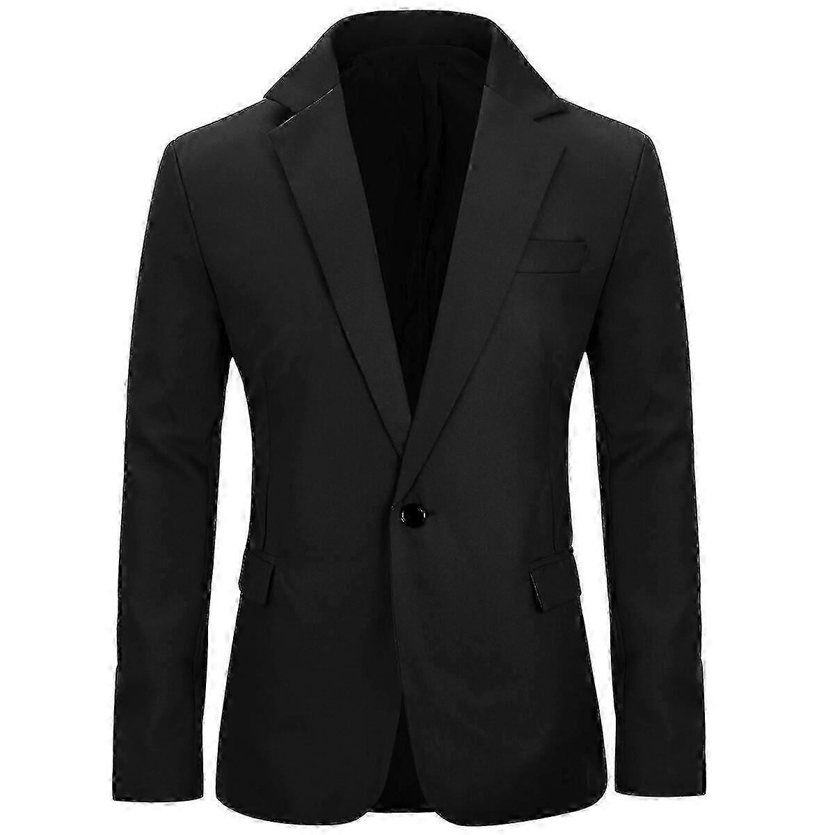 Men's Solid Color Slim Fit Business Casual Blazer