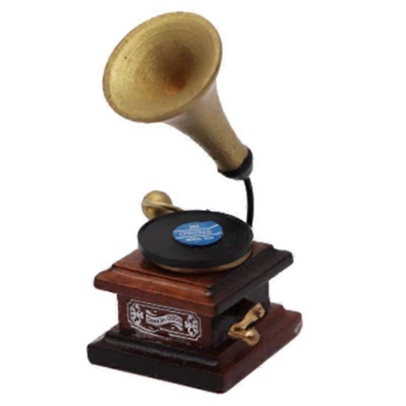 1:12 Dollhouse Miniature Furniture Vintage Phonograph Record Player