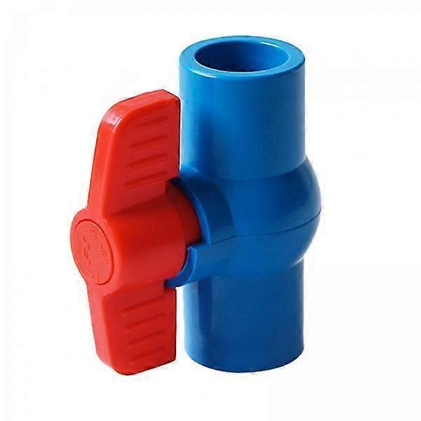5xPVC Ball Valve Two Way Compact T Handle Water Shut Off Valve Straight Pipe