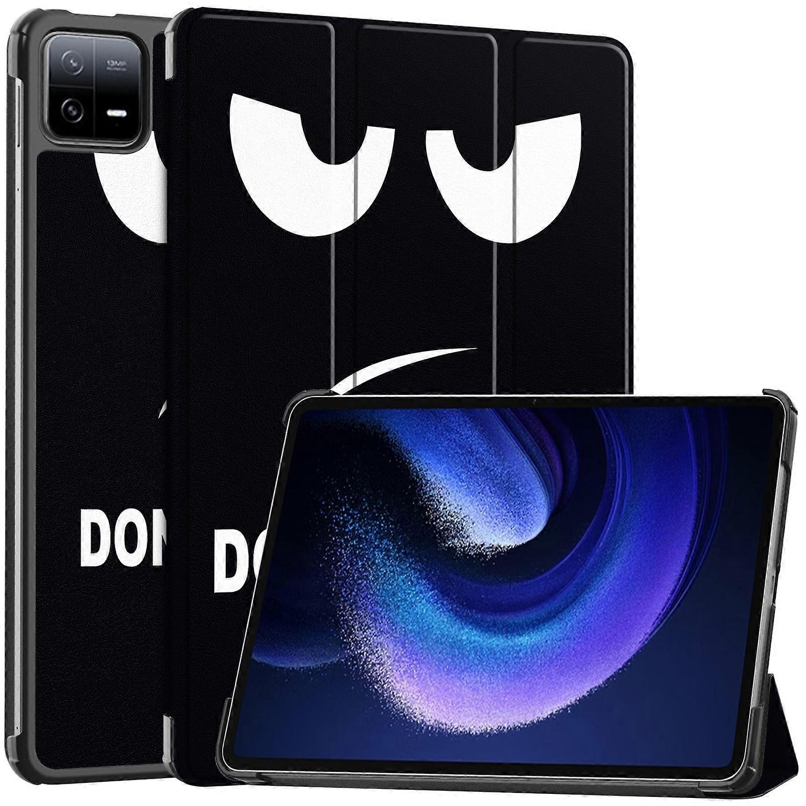 För Xiaomi Pad 6 / 6 Pro Custer Målad 3-Fold Stand Läder Smart Tablet Fodral