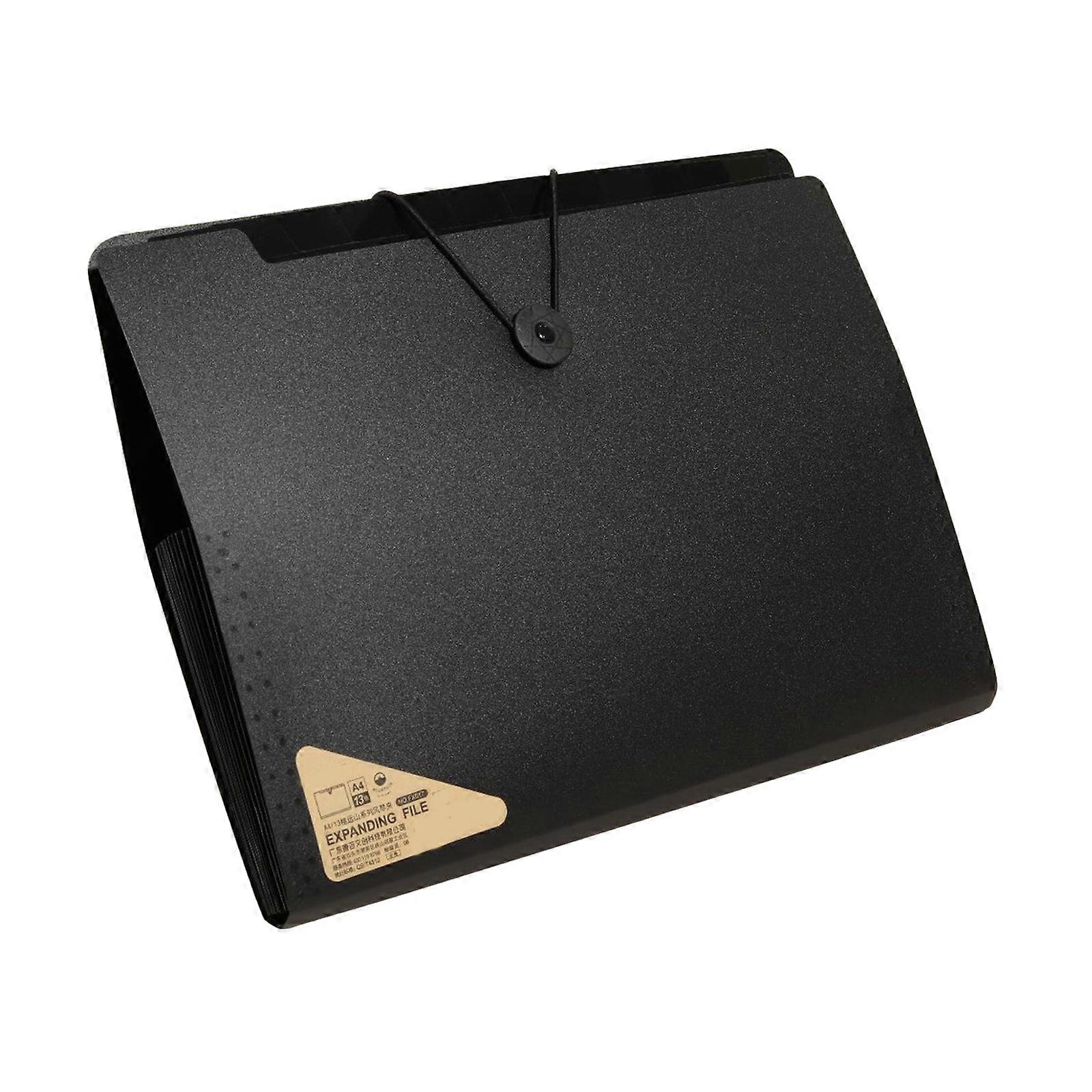 A4 Accordions File Storage Box Multi-Layer Document Folder Expanding File Folder for Sorting Documents and Papers  Black