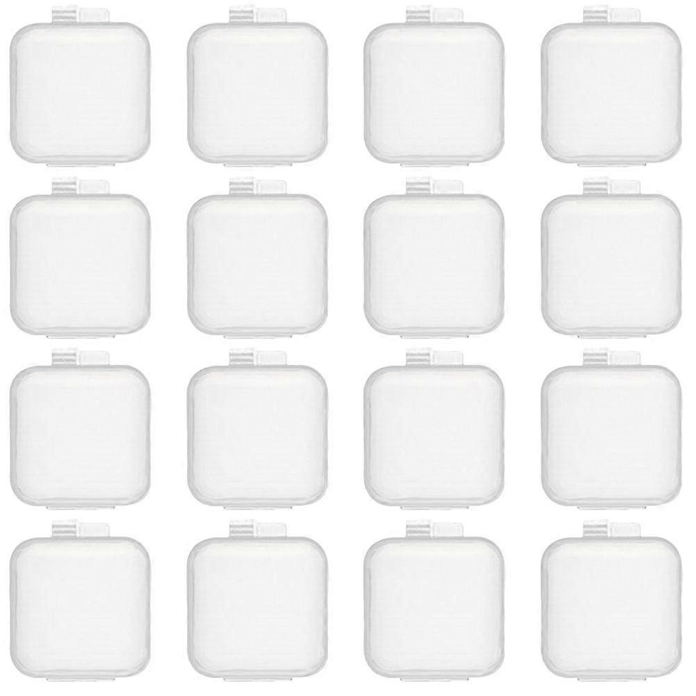100pcs Small Clear Plastic Storage Containers Bead Organizer Earplug Cases