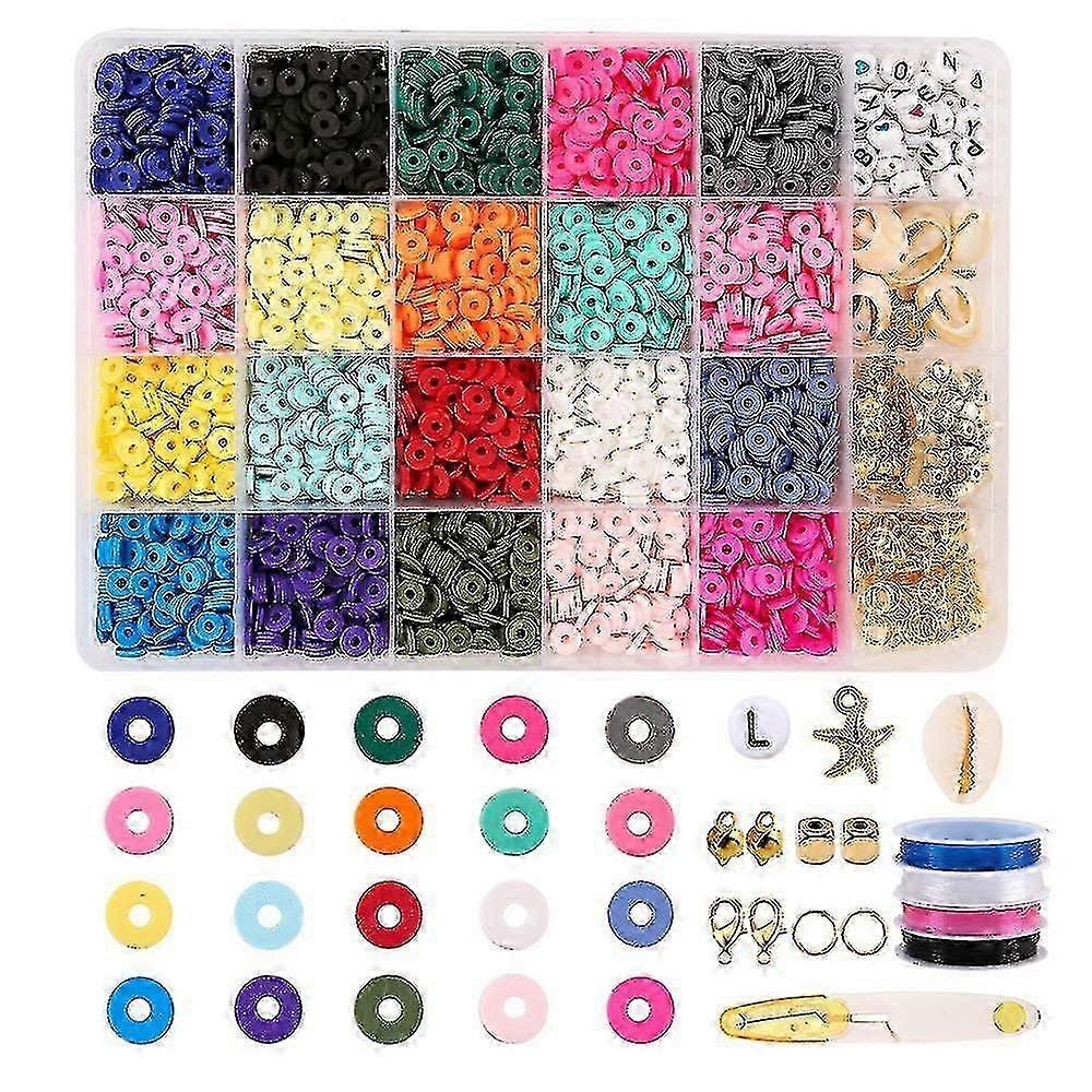 24 Soft Pottery Piece Set Soft Pottery Mixture Clay Beads Diy Making Bracelet Collar