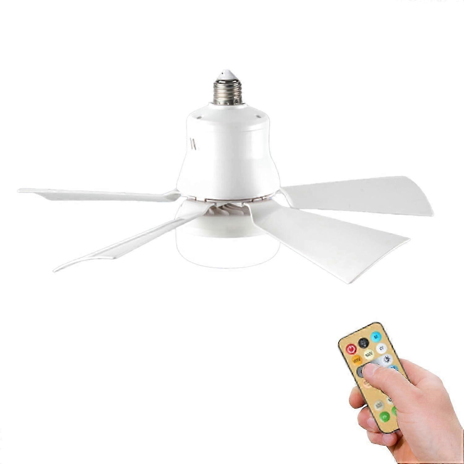 30w E27 Base Ceiling Lamp Three Speeds Adjustable Detachable Square 5 Blades Fan Light With Remote -