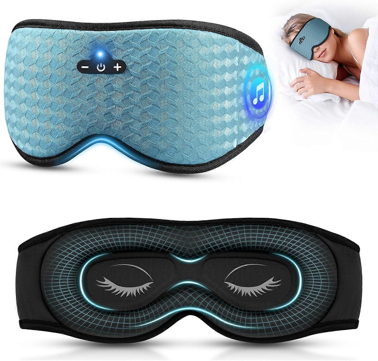 Masque de sommeil 3D avec écouteurs Bluetooth, casque pour dormir sur le côté