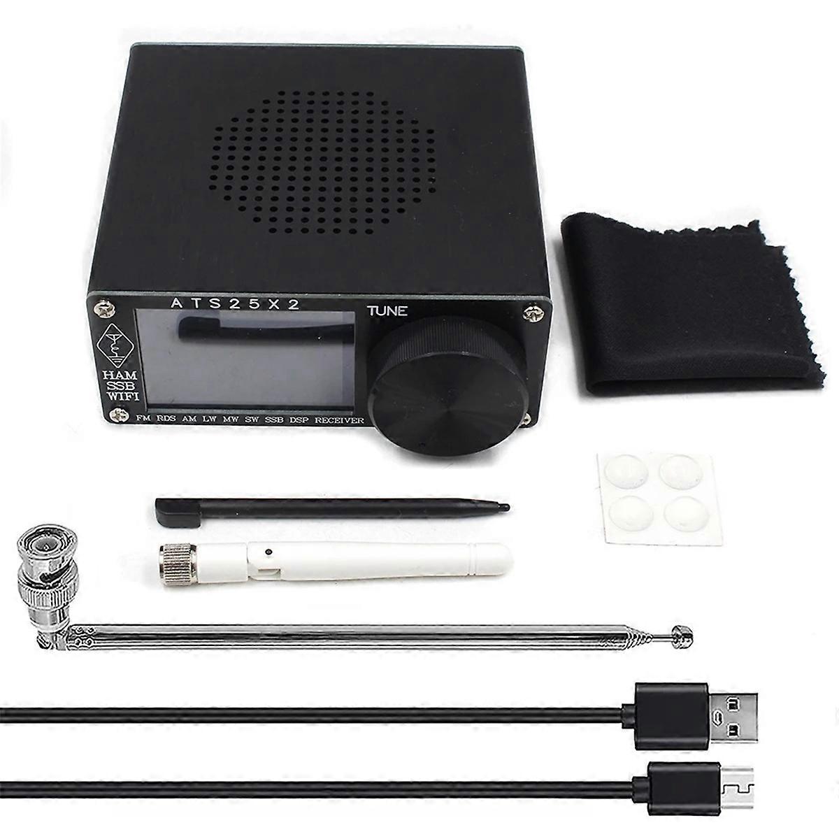 Ats25X2 Full-Band Radio Wifi Function 2.4Inch Touchscreen Receiver Fm/Lw/Mw/Ssb Shortwave Frequency