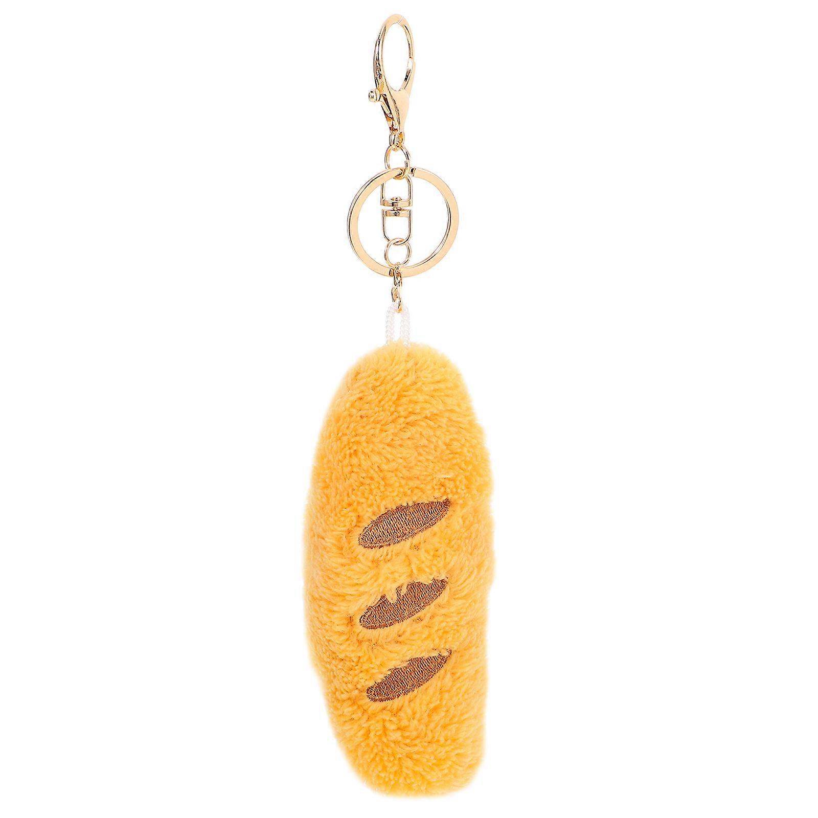 Versatile Plush Bread Keychain, Construction with Attention to Detail