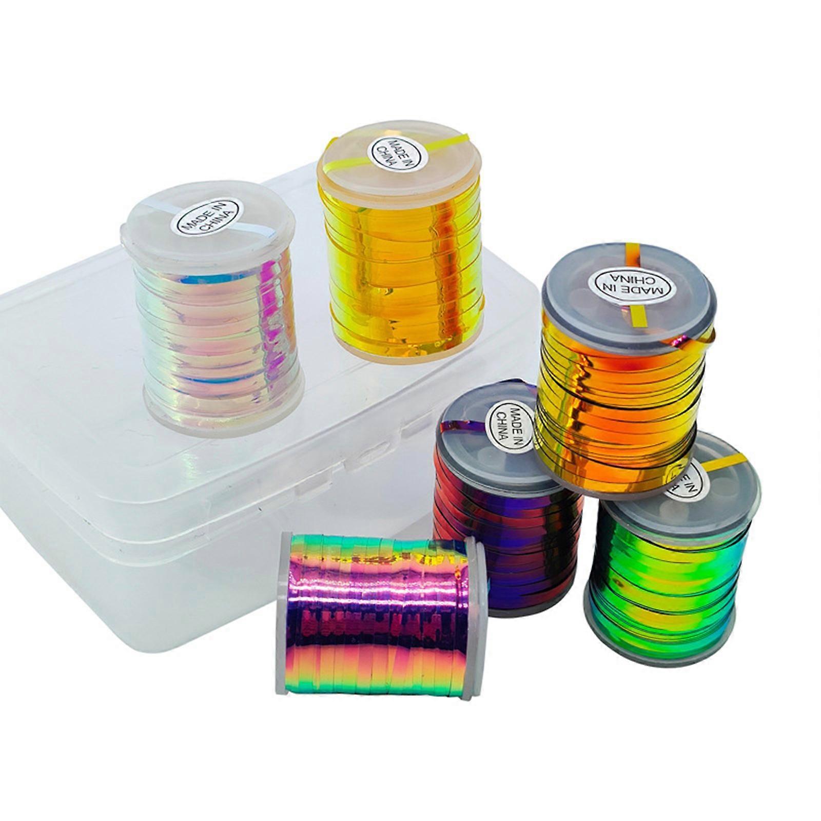Flash Tinsel Thread Fly Tying Wire Accessories for Fly Making Fly Multiple Color Fishing Lure Making Supply