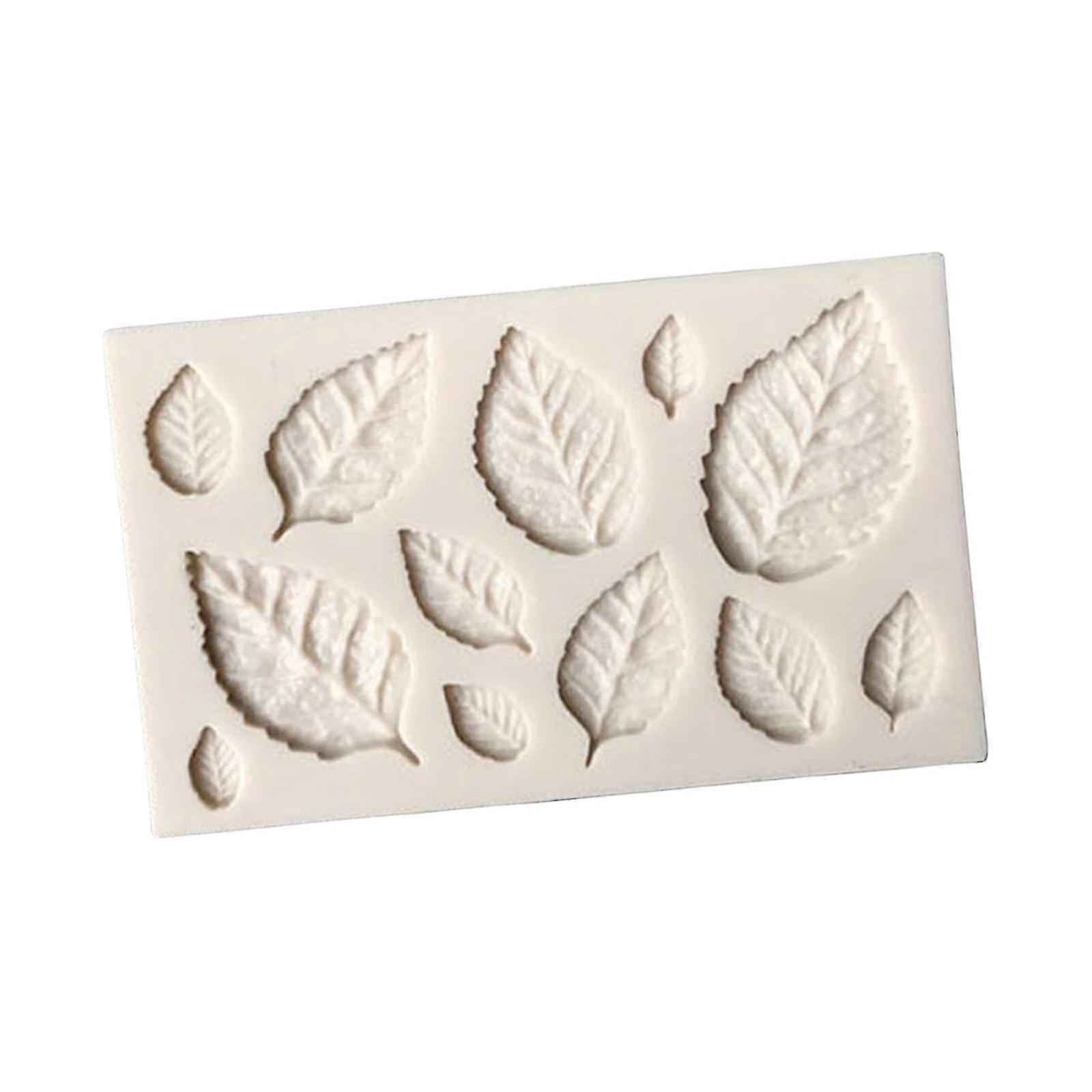 Gray Silicone Leaves Fondant Cake Decoration for Sugarcraft Projects