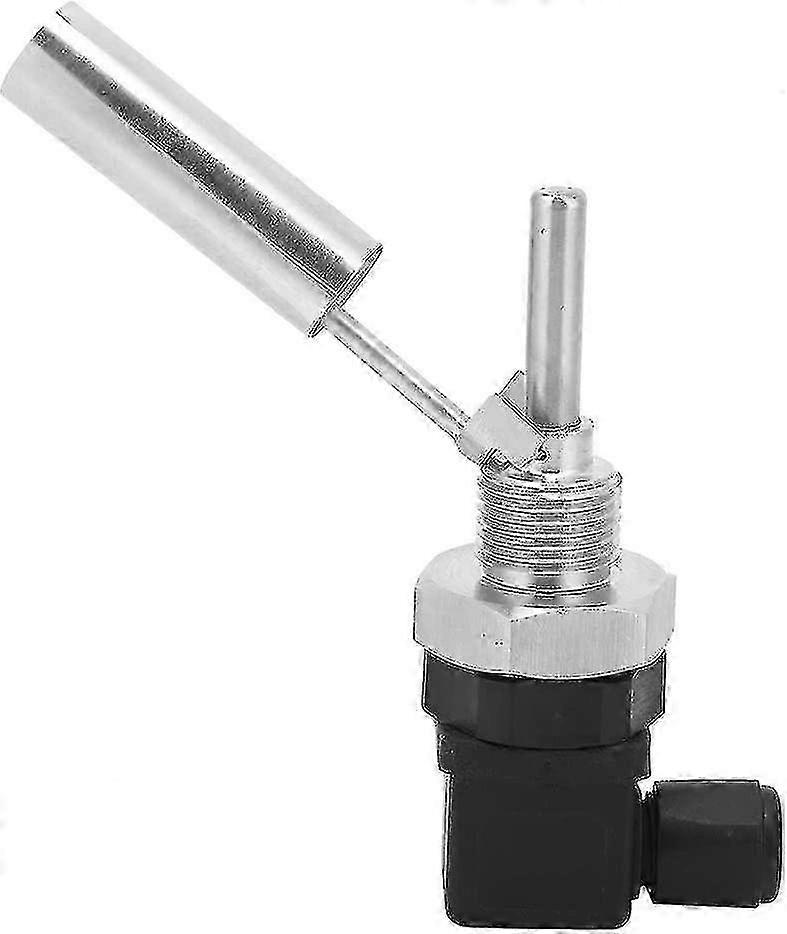 Regolatore del sensore di livello per acqua e liquidi con interruttore a galleggiante in acciaio inossidabile 304 G1/2 DC0-220V (nero e argento) (1 pezzo)