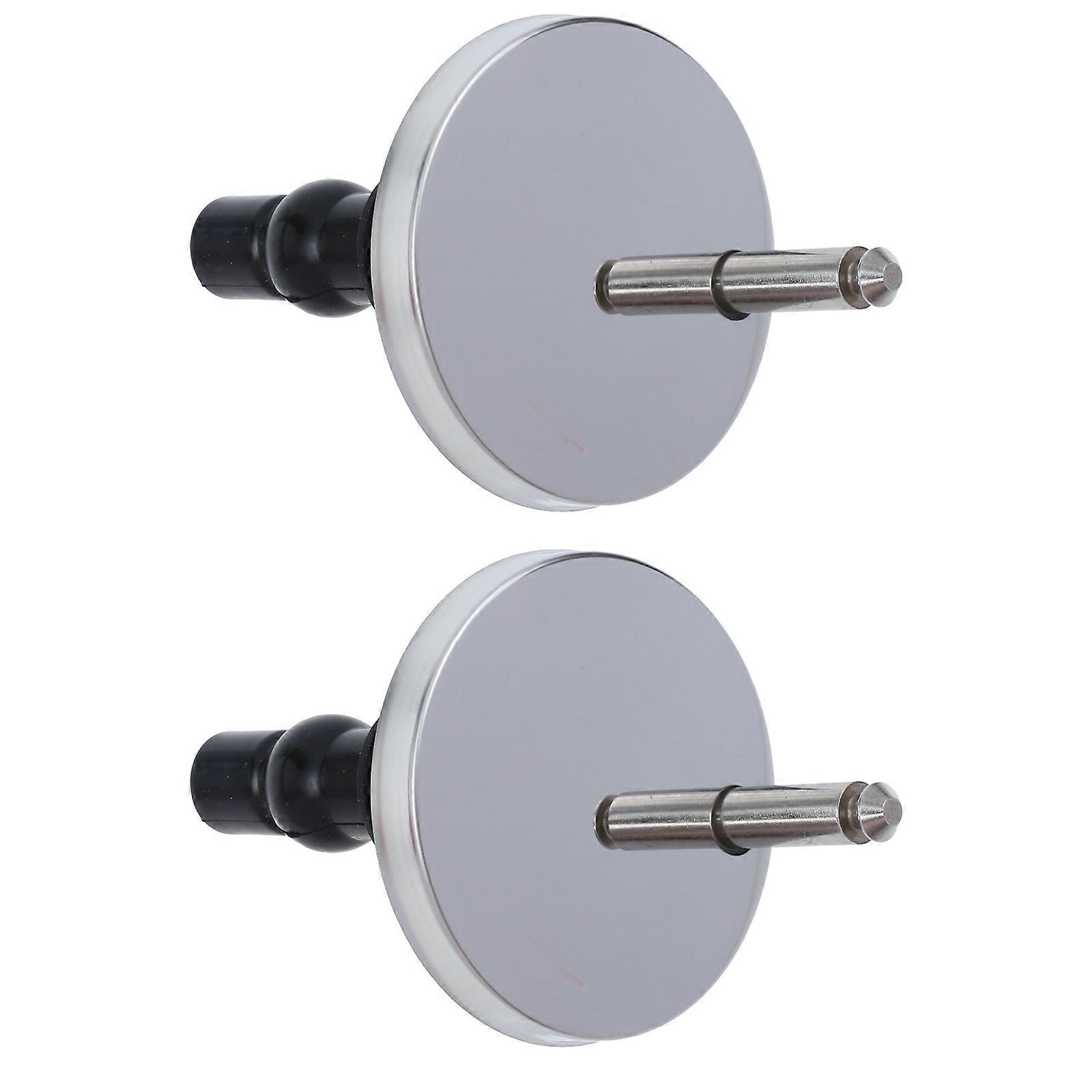 Toilet Seat Replacement Screws Set with Hinges Pads Made of Composite Material Black Color Fits Most Toilets