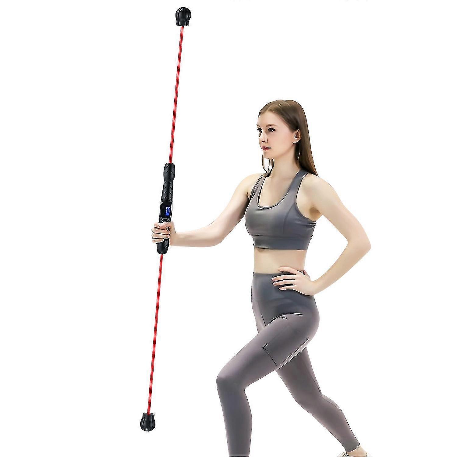 Fitness Bar Counting Function Elastic Workout Rod High-frequency Vibration Exercise Stick Functional