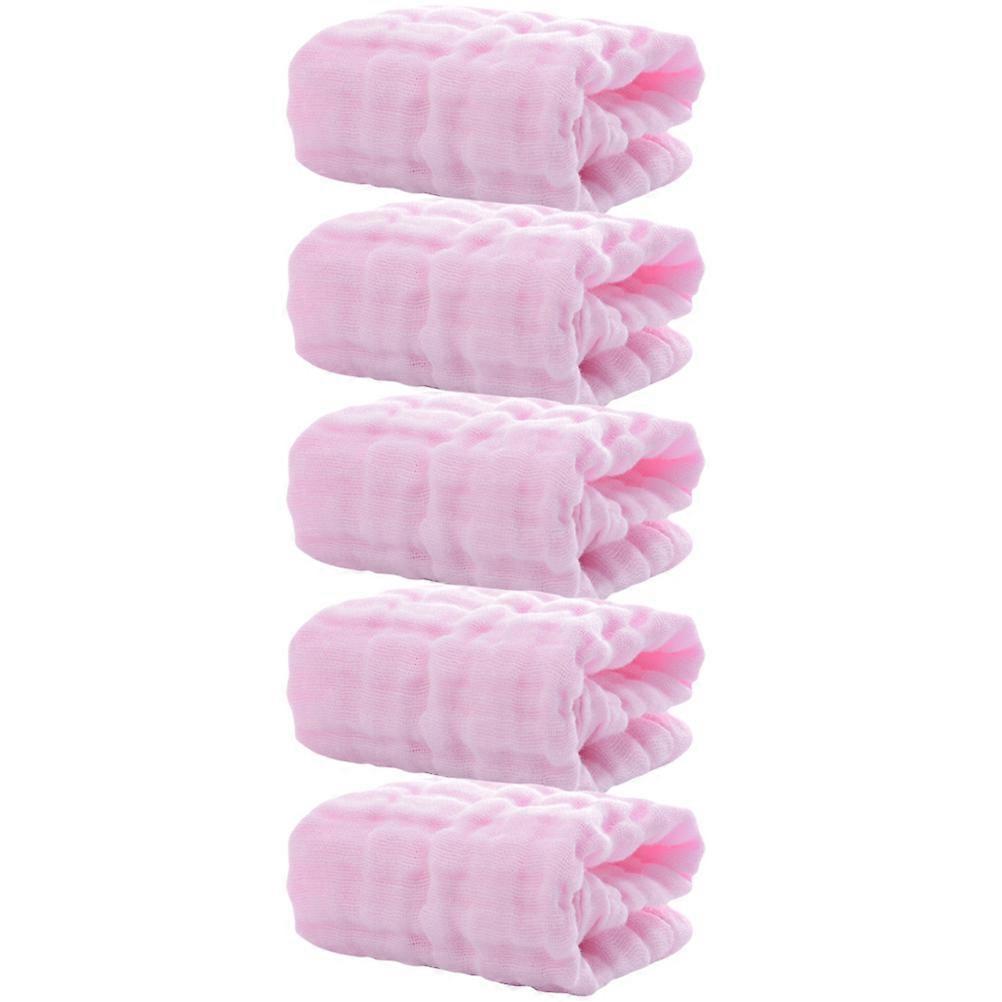 5pcs Soft Cotton Muslin Washcloths for Newborn Multi Use Face and Burp Cloths for Feeding and Gentle Cleanup